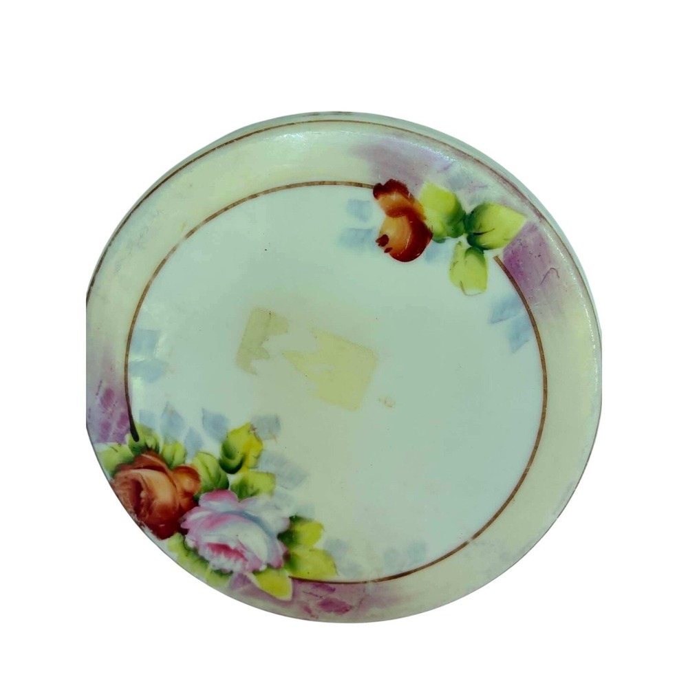 Vintage Noritake Saucer 5.5in‎ White Porcelain Hand Painted Floral Rose